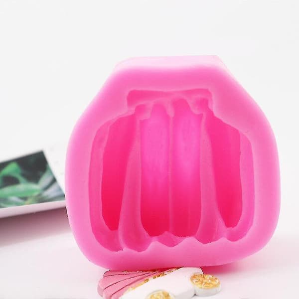Kakformar 3D Bananform Silikonform Bananformad Kakdekorationsform 1 st