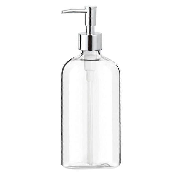 Sæbedispenser Klar Glas Sæbedispenser Med Pumpe 473 ml Genopfyldelig Flydende Håndsæbedispenser Til Badeværelse Køkken Transparent Color