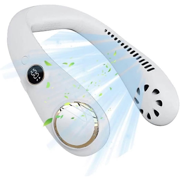 Hängande halsfläkt med 360 rotation (vit)