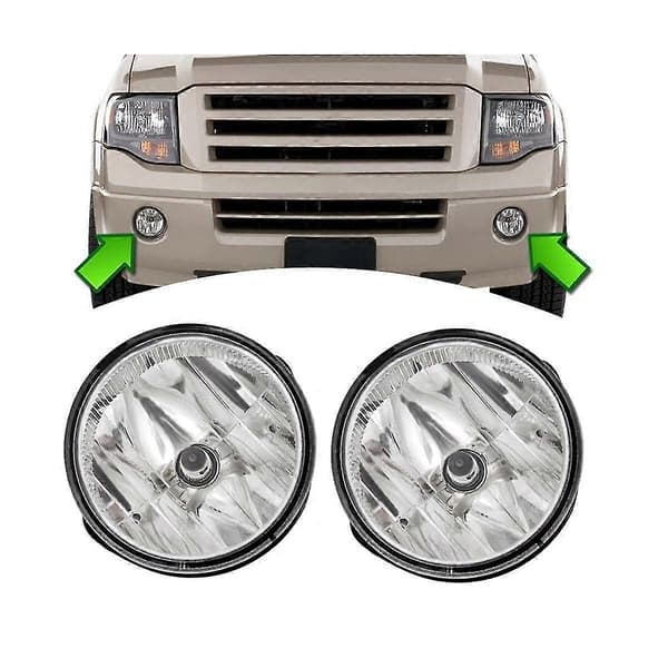 2 stk. frontfanger tåkelys grå linse defog lampe Al1z15200a for Expedition 2007-2014 pickup truck 7