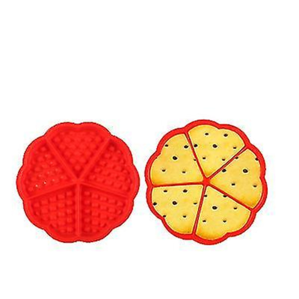 2 stk. Vaffelform Bageudstyr Silikone Vaffelbageforme Blomst Hjerteform Muffin Form X768