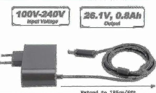 2024 Laddare för V10 V11 V12 V15 Dammsugare Adapter Grå