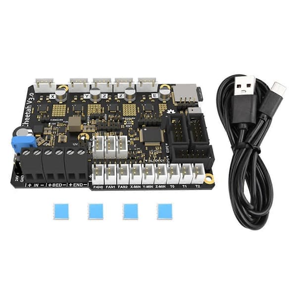 Cheetah V3.0 32bit Kontrollkort Kontroll 4 Akser Integrert TMC2209 for Voron V0.2 CR10 Ender3 Ender5 3D-printer Black