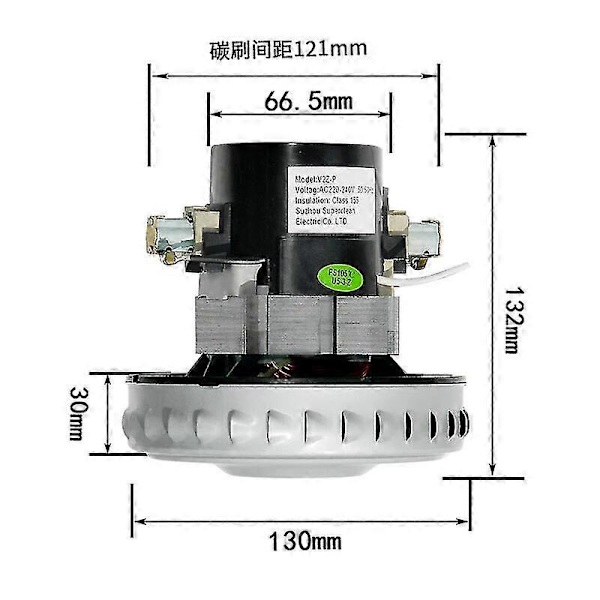 220V 1400W Dammsugarmotor för Deerma Dammsugare Ersättning
