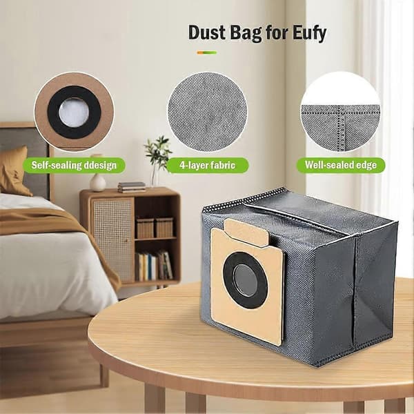 12-pack Ersättningsdammsugarpåsar för Eufy Clean X8 Pro X10 Pro