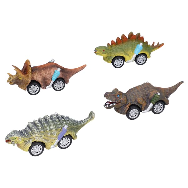 4 st Dinosaurie Modell Bil Leksak Mini Djurform Hög Simulering Modell Bil Set Barnleksaker