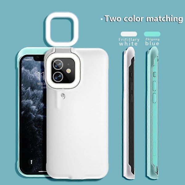 (Vit) Fyllnadsljus Telefonfodral för Iphone12/12 Pro