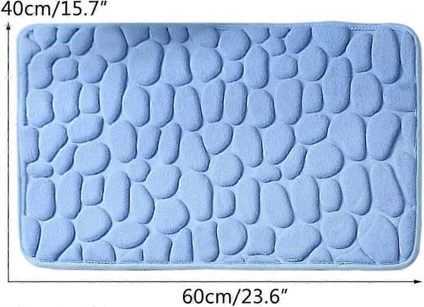 Absorberende Sklisikker Badematte Memory Foam Baderomsmatte Dusjmassasjematte Vaskbart Gulv