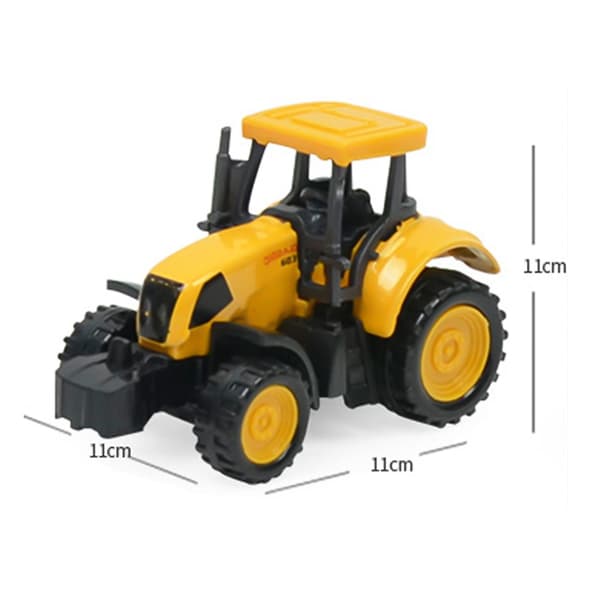 Farfi 8-pack Barn Grävmaskin Glidande Bilmodell Mini Simulerad Teknisk Fordon Leksakspresent