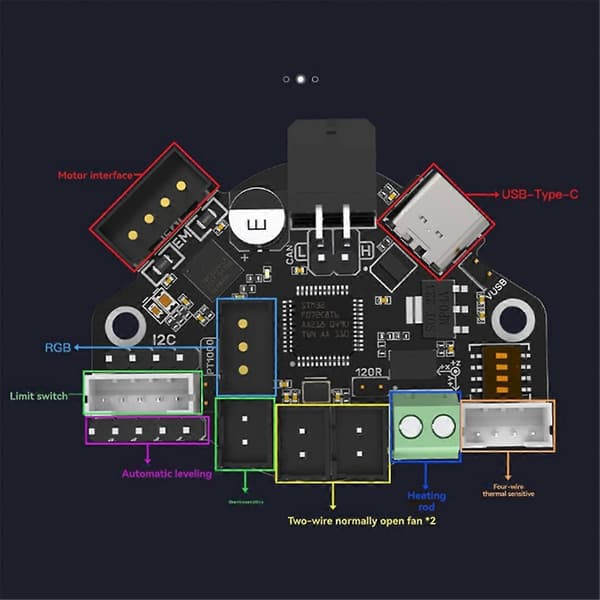 Extruder Breakout Board Understøtter Canbus PT100 med MAX31865 til Ender3 3D Printer Mainboard Klipper Udvidelse EBB36 As Shown