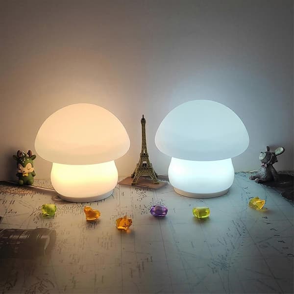 Nattlampe Barnerom Silikagel Soverom Seng Søvn, Søt Sopp Nattlampe Atmosfære Lampe Dekor