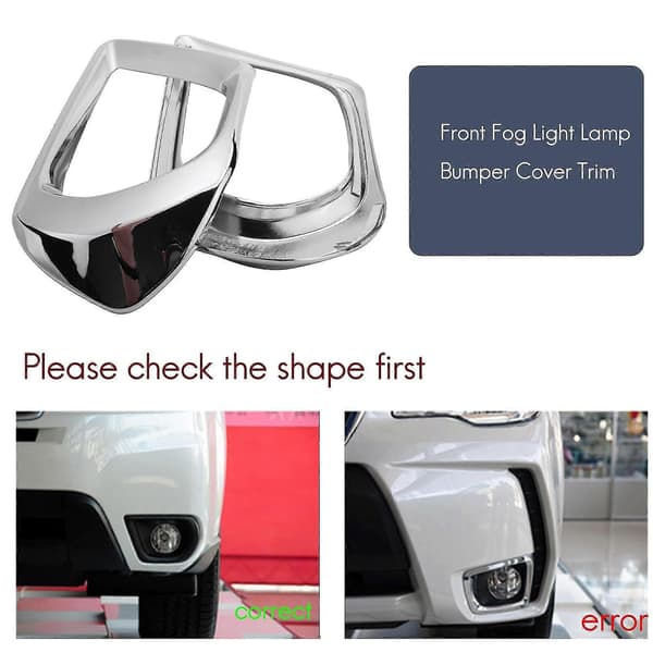 For Forester 2014 2015 2016 Krom Front Tåkelys Lampe Støtfanger Tåkelys Deksel Trim Ramme List