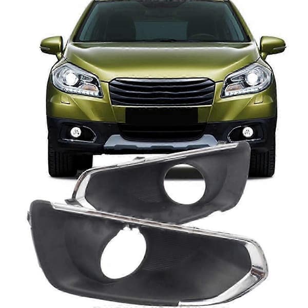 1 par frontfangerramme tåkelys trimdeksel grill for SX4 S- 2013-2016 tåkelyshette kromdekor Black