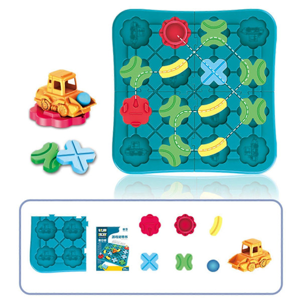 Leksaksbilbana för småbarn, plast, pussel, byggkloss, labyrintbana, bordsspel