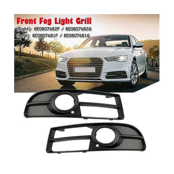 8e0807681f 8e0807682f Støtfanger Tåkelys Grill Tåkelysramme Tåkelys Grill Bil kompatibel med A4 B7 black