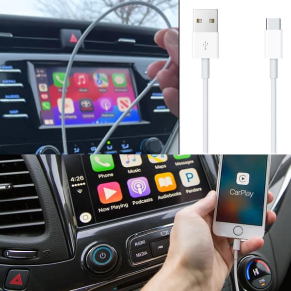 Høykvalitets helt ny Car Carplay-kabel for iPhone 16 15 USB A til USB C-kabel for iPhone 16 15 Plus, iPhone 16e 16/15 Pro, iPhon