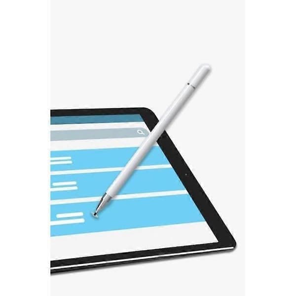 Touch Pen - HVIT - Kapasitiv penn - Trykkfølsom - Utskiftbar - Magnetisk hette
