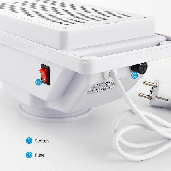 HaKeLai Inbyggd Bordslampa Nagel Dammuppsamlare SD-39C Stark Fläkt Hög Hastighet Nagel Sug Dammsugare Manikyr Maskin 3st Dammpåsar