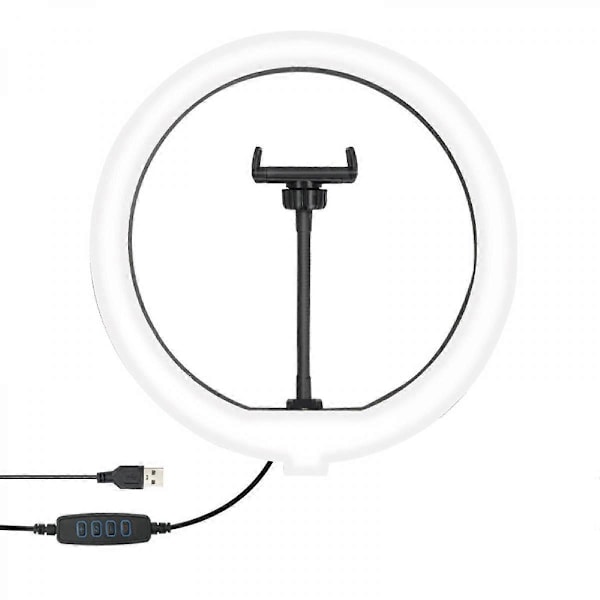 Desktop Live Fill Light LED Ring Light med Telefonklips og Slange