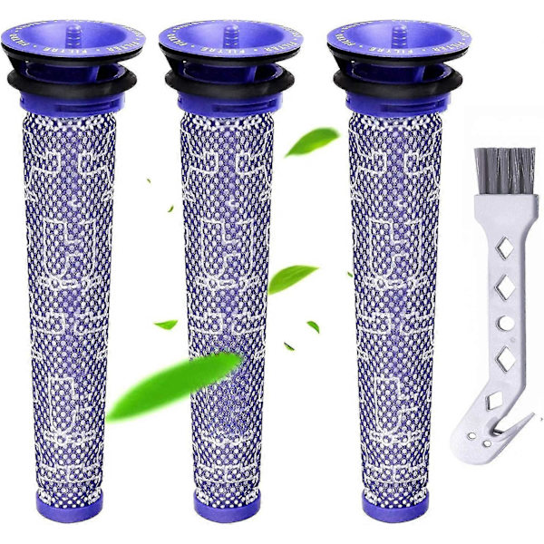 Dyson Filter, Ersättningsfilter för Dyson Dc58 Dc59 Dc61 Dc62 Dc74 V6 V7 V8, Standard Hybridfilter 3-pack (v6)