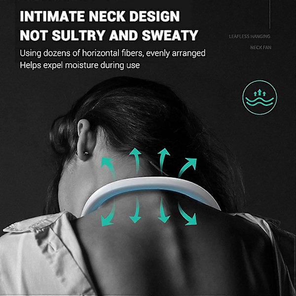 Kannettava kaulatuuletin, Handsfree Mini USB Neck tuuletin Kannettava tuuletin, 360 jäähdytys riippuva tuuletin ladattava