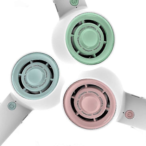 Sininen HA1 Mini USB -tuuletin ladattavalla akulla, hiljainen kannettava tuuletin, pieni akku pöytäalustalla jäähdytystä varten