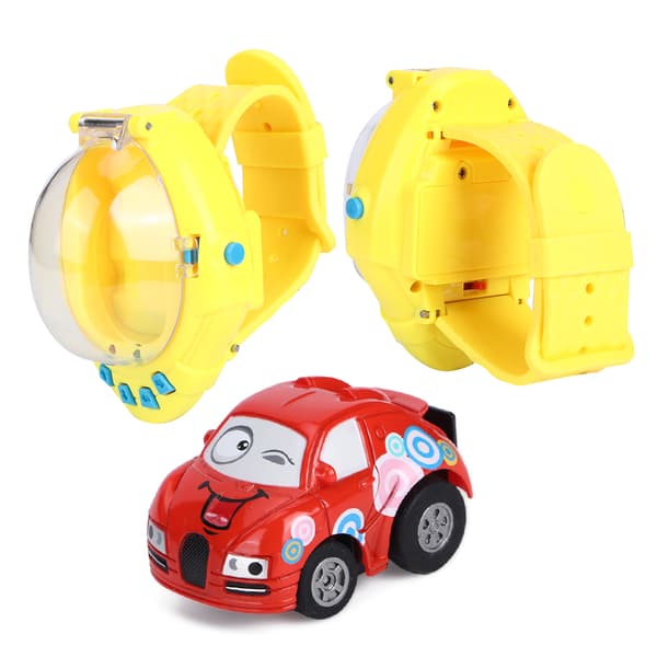 RC Mini Bil Klocka Tecknad Gravitationssensor Fjärrkontroll Leksak Present till Barn