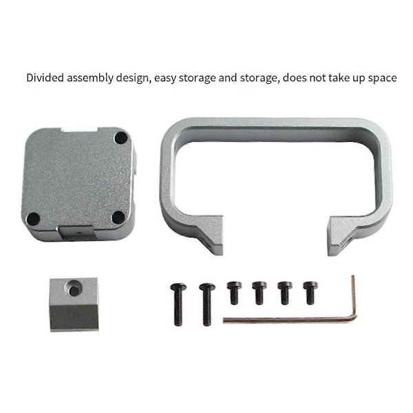 Til Bambu A1 Mini Helt Metal Håndtag CNC AL6061 Materiale Kit Let at Holde til A1 MINI 3D Printer Silver