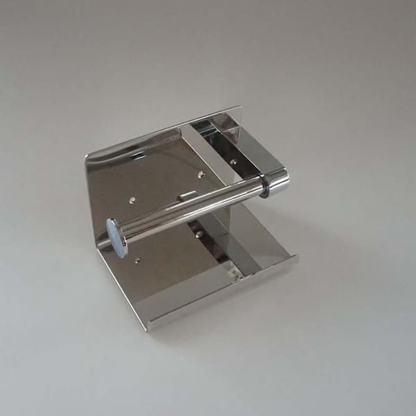 304 Børstet Rustfritt Stål Toalettpapirholder Med Hylle (Sølv)