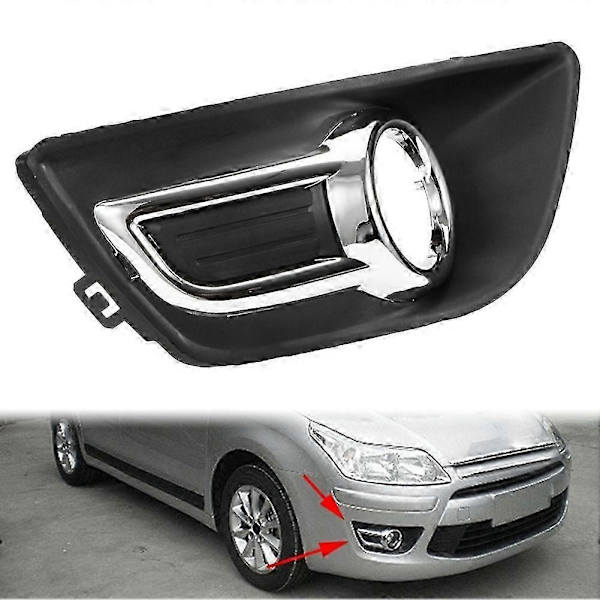 1 par for C4 2008-2011 krom frontfanger tåkelys deksel front tåkelys black