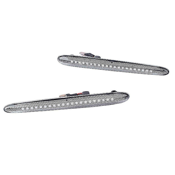 Bil LED Dynamisk Lys For 2010-2021 LED Side Markør Blinklys Biltilbehør Transparent