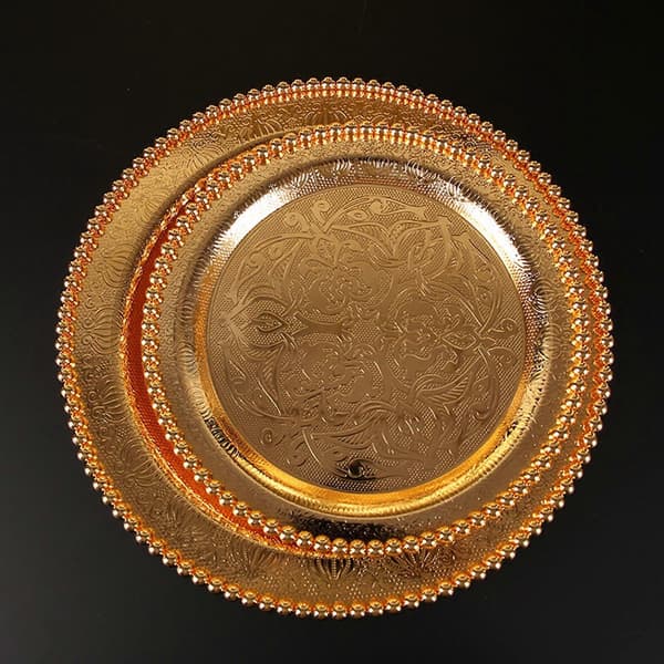 Fruktskål Inflyttningspresenter Multifunktionell Pastatallrik för Restaurangfest Hem 27cm Gold 31cm