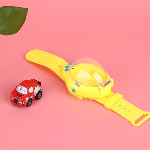 RC Mini Bil Klocka Tecknad Gravitationssensor Fjärrkontroll Leksak Present till Barn