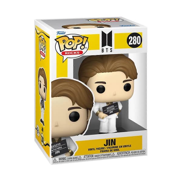 Funko POP! BTS Jin (Butter) #280 Rocks Vinyylifiguuri Uusi Multicolor One Size