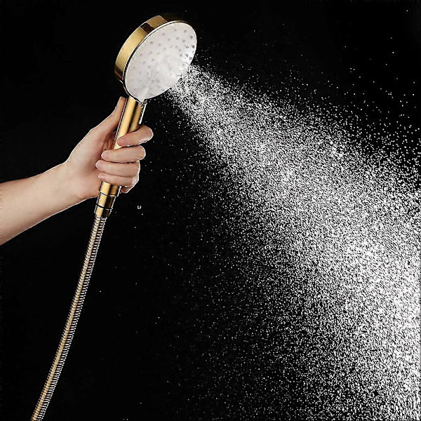 Rund ABS Hand Spray Trycksatt Handdusch Huvud Och Koppar, B