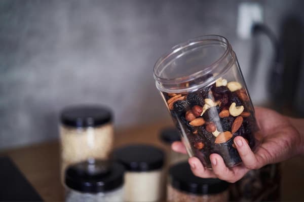 Sæt med glas madbeholdere 1,5 L 1 L 0,5 L clear