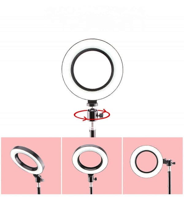 26CM LED Ring Light Sminke RingLight for Video, Studio, Sminke, Dimbar 3 Lysmoduser, Lett å Bære og Installere