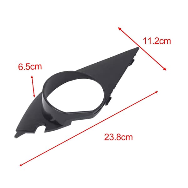 Venstre Fremre Tåkelysdeksel 51117896603 for 5-serie E60 E61 M Tilbehør Black 23.8cmx11.2cmx6.5cm