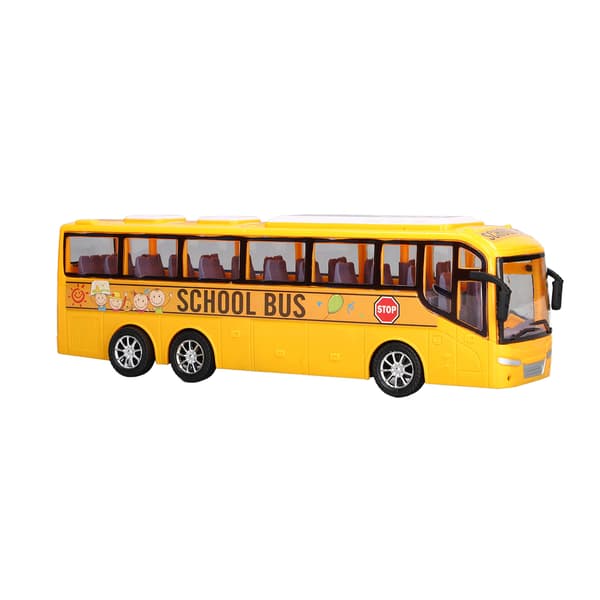 Mini Buss Modellbil Hög Simulering Gul Tröghetsleksak för Barn 3 År Gammal Heminredningspresent