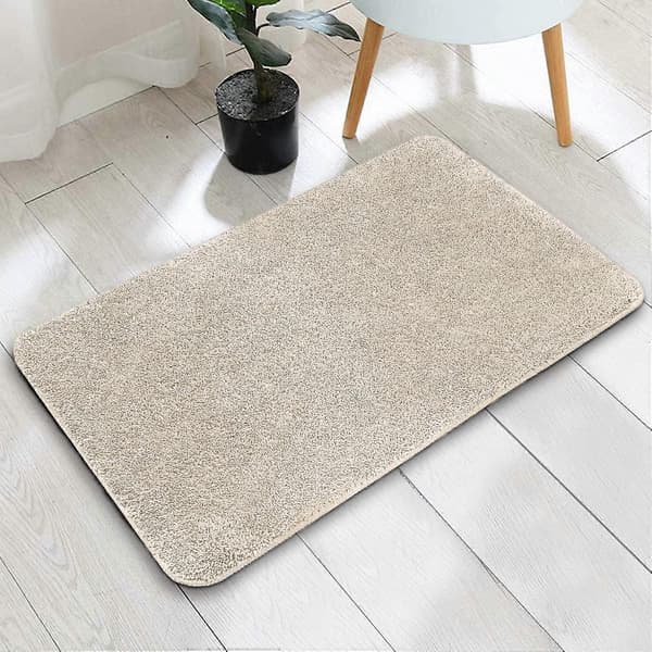 Bademåtte, skridsikker vaskbar badeværelsesmåtte, 50 x 80 cm, blød chenille bademåtte, hurtigtørrende og mugfri