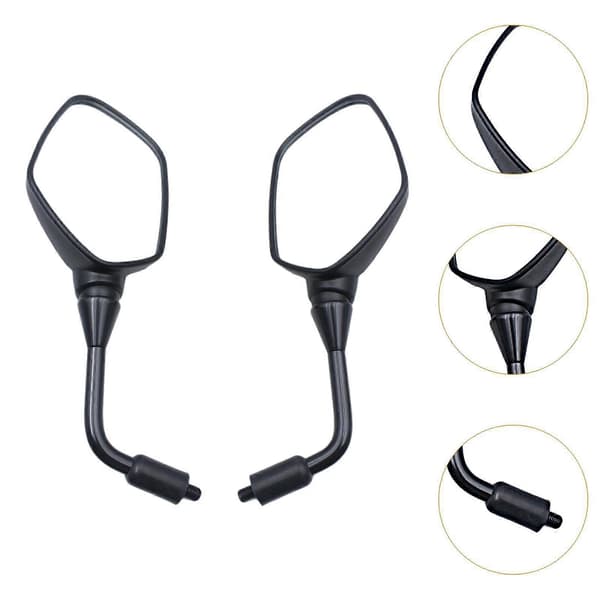 2x Sidespeil Tilbehør for Honda CB300F 2014-2018 CB650F 2014-2018 Black 16cm
