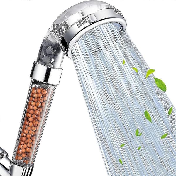 Duschhuvud Filter Filtrering Högtrycksfunktion Spray Handhållet Duschhuvud Transparent