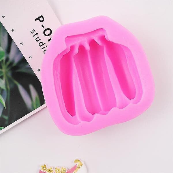Kakeformer 3D Bananform Silikonform Bananformet Kake Dekorerer Formen 1 stk