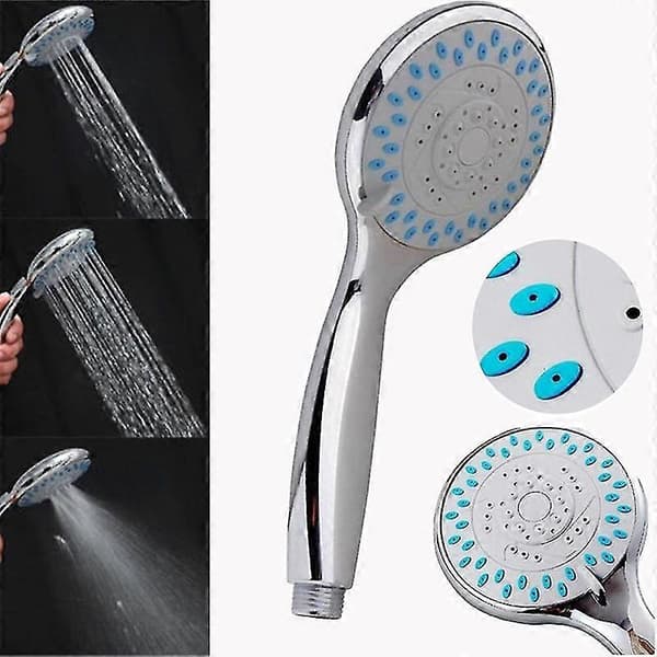 5 Lägen Spa Duschhuvud Silver Black