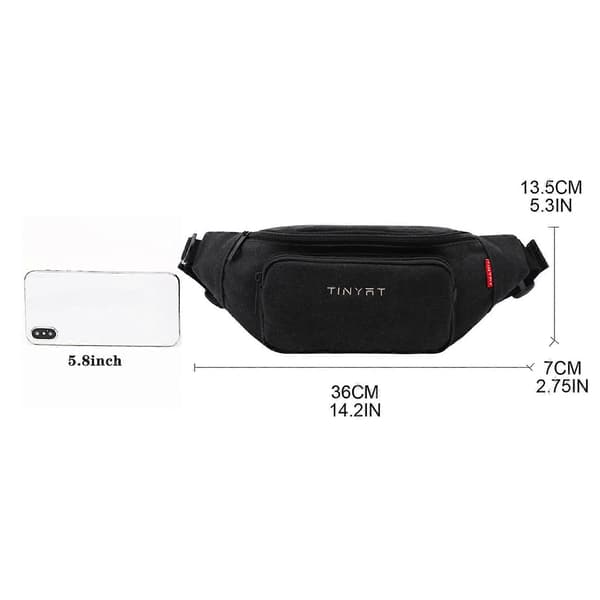 Resväskor för män Sling Bröstficka Mode Midjebälte Väskor Crossbody Fickor Pengar Axelväska Grå Blue