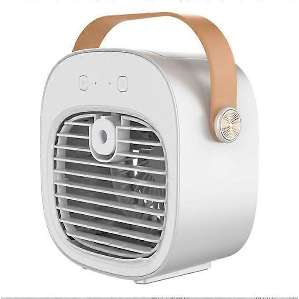 Ny USB-luftkylare Spray Kylning Hemma Bärbar Laddning Luftkonditioneringsfläkt Mini Bärbar Desktop Vattenkylningsfläkt (Vit)