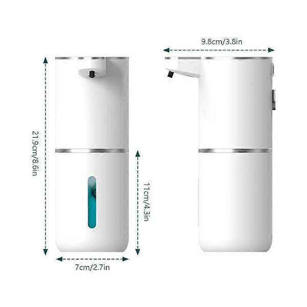 Kosketusvapaa automaattinen saippua-annostelija lämpötilanäytöllä, sähköinen infrapuna-anturi, nestemäinen vaahtokone, säädettävä, seinään asennettava Foam Soap Dispenser