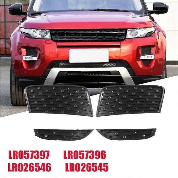 1 Sett Frontfanger Tåkelys Lampe Grill Bezel Deksel for Range Evoque 2012-2015 LR057397 LR057396 LR Black