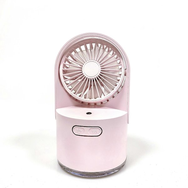 Rosa Mini Quiet Mist Fläkt, USB uppladdningsbar bärbar fläkt, skrivbordsfläkt Lämplig för att sova kontor utomhus inomhus