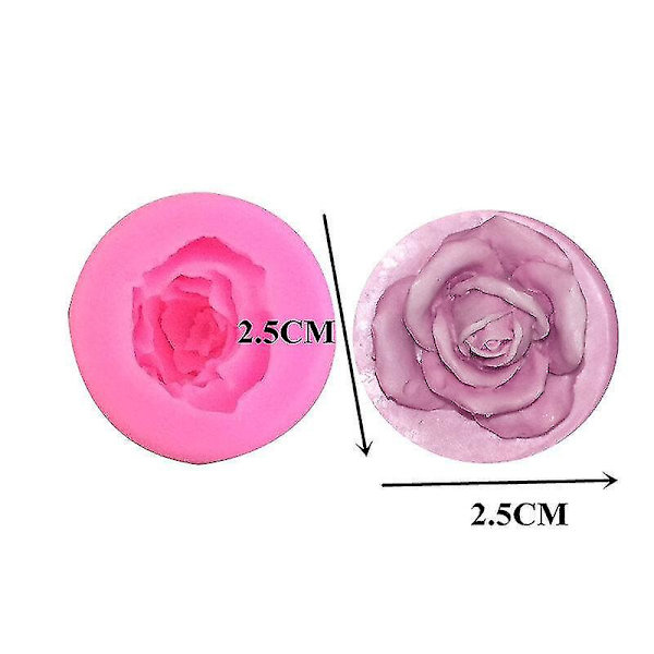 Kageforme Den Nye 3d Stereoskopiske Roseform Aromaterapi Gipsform 2 stk